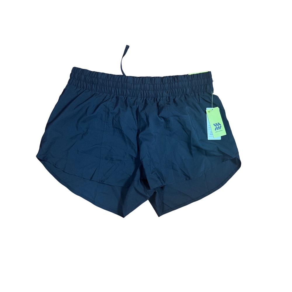 All In Motion Womens Woven Run Shorts 3" Black Mid-Rise Athletic Size L NWT